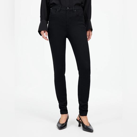 Madewell Black 9" High-Rise Skinny Jeans Womens Size 26 - Picture 1 of 7